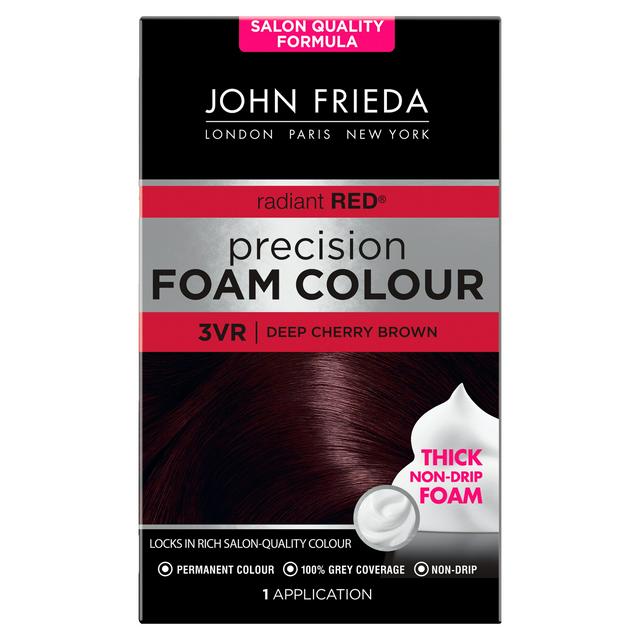 John Frieda Precision Foam Colour Radiant Red Hair Dye Deep Cherry Brown 3vr Sainsbury S