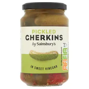 Sainsbury's Pickled Gherkins in Sweet Vinegar 340g (170g*)