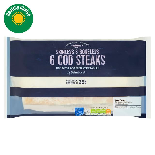 Sainsbury's Cod Steaks 520g - gallery image 1