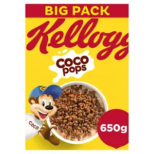 Kellogg's Coco Pops Chocolate Breakfast Cereal 650g