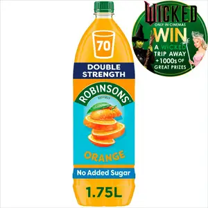 Robinsons Double Strength No Added Sugar Squash Orange 1.75L