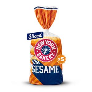 New York Bakery Co. Bagels, Sesame x5 - gallery image 2
