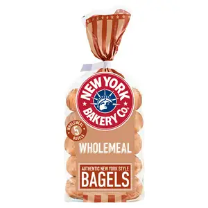 New York Bakery Co. Bagels, Wholemeal x5