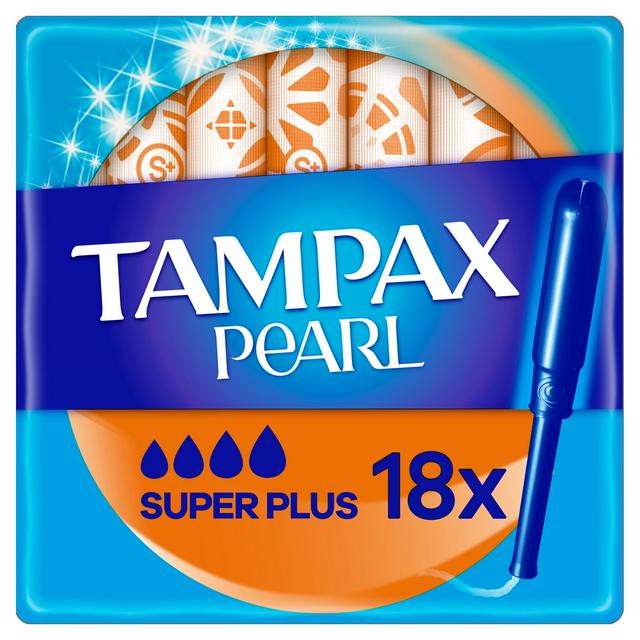 Tampax Pearl Super Plus Tampons Applicator x18
