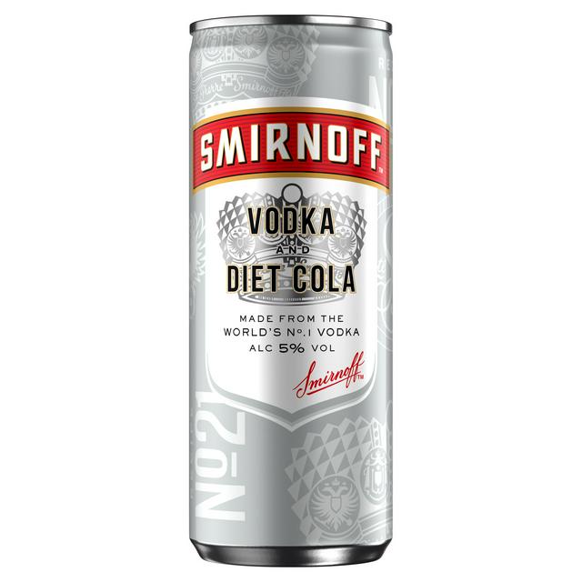 Smirnoff & Diet Cola 250ml