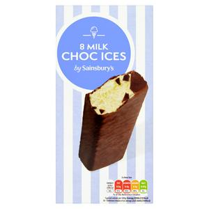 Sainsbury S Milk Chocolate Ice Cream X8 560ml Sainsbury S