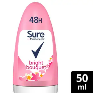 Sure Women Anti-Perspirant Deodorant Roll On, Bright Bouquet 50ml