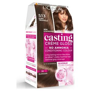L'Oreal Paris Casting Creme Gloss Semi Permanent Hair Dye Iced Truffle Brown 513