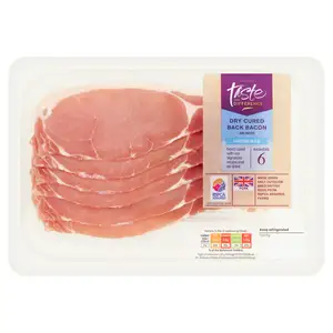 Sainsbury's Unsmoked Air Dried Dry Cured Back Bacon Rashers, Taste the Difference x6 220g