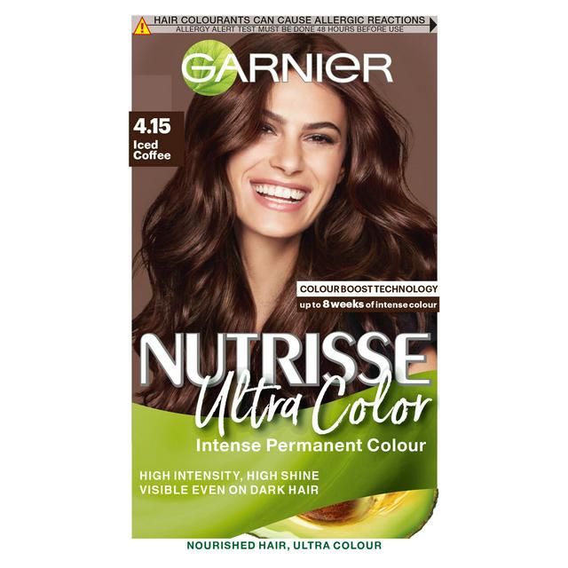 Garnier Nutrisse Ultra Permanent Hair Dye Iced Coffee Brown 4 15 Sainsbury S