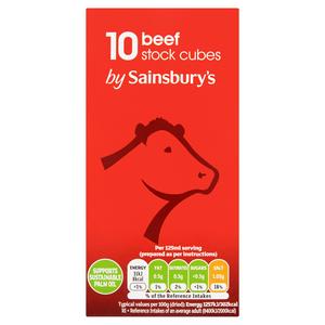 Sainsbury S Stock Cubes Beef 10x10g Sainsbury S