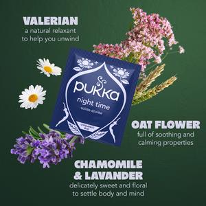 Pukka Organic Night Time Herbal Tea With Chamomile Home Compostable Sleep Tea Bags x20 - gallery image 2