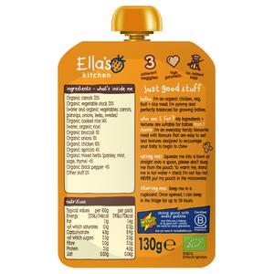 Ella's Kitchen Organic Chicken & Rice Casserole Baby Food Pouch 7+ Months 130g - gallery image 2