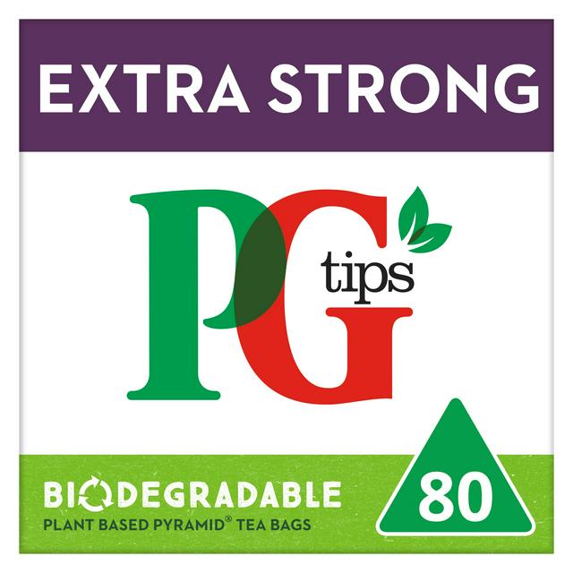 PG tips Extra Strong Biodegradable Tea Bags x80