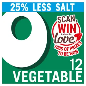 Oxo Reduced Salt Vegetable Stock Cubes x12 71g