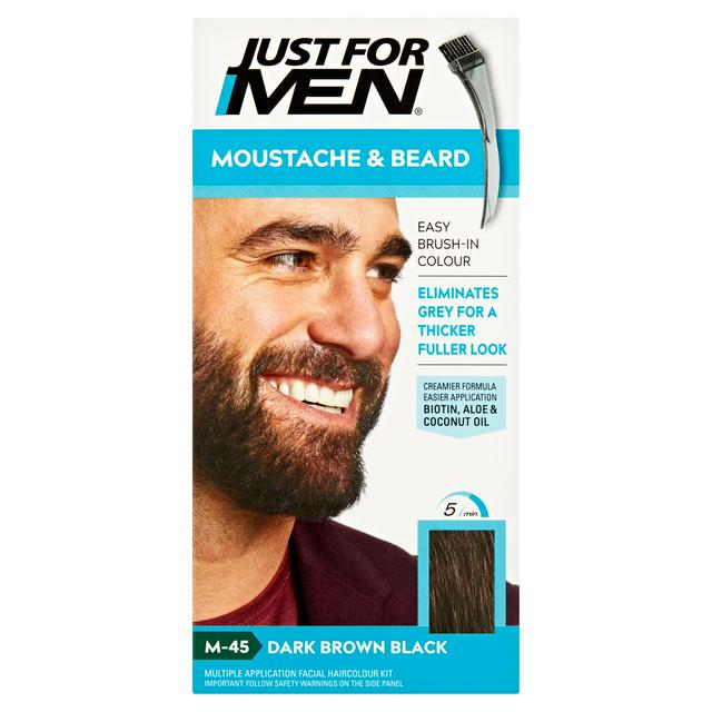 Just For Men Moustache & Beard Brush-In Colour Gel Dark Brown-Black M-45