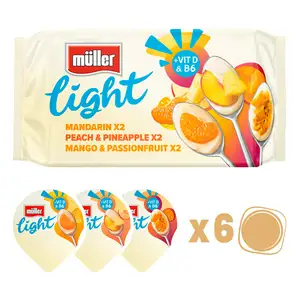 Muller Light Citrus Fat Free Yogurts 6x140g