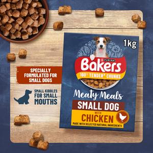 Bakers Meaty Meals Small Dog Beef Dry Dog Food 1kg - gallery image 4