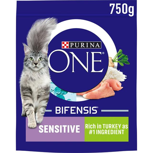 Purina One Sensitive Dry Cat Food Turkey And Rice 800g