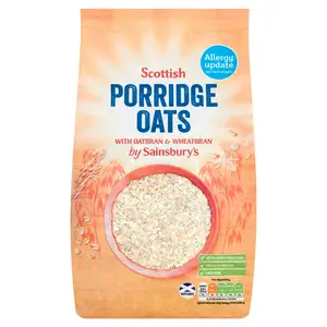 Sainsbury's Scottish Porridge Oats With Wheatbran & Oatbran 1kg