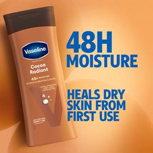 Vaseline Intensive Care Cocoa Radiant Body Lotion Moisturises & Restores Glow to Dry Skin 400ml - gallery image 3
