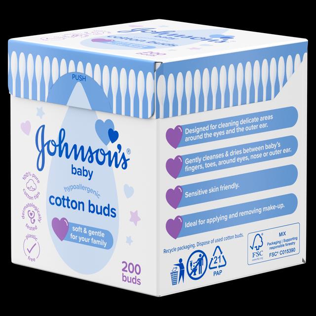Johnson's Baby Cotton Buds x200 | Sainsbury's