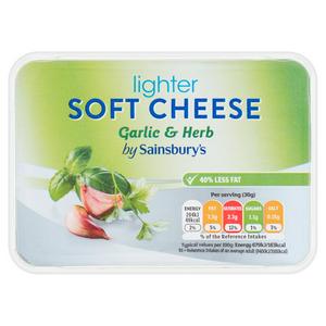 Sainsbury's Light Garlic & Herb Soft Cheese 250g