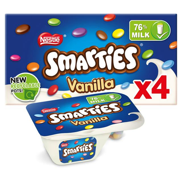 Smarties Mix-In Vanilla Flavour Yogurt with Mini Smarties 4x120g