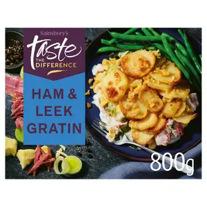 Sainsbury's Ham & Leek Gratin in Rich Cheese Sauce, Taste the Difference 800g (Serves 2)