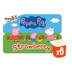 Peppa Pig Kids Strawberry Yoghurt Pots 6x45g