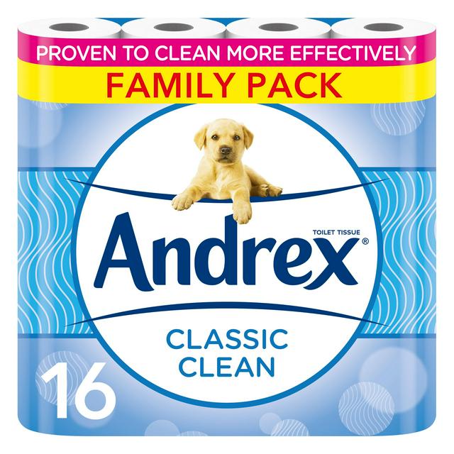 Andrex Classic Clean Toilet Tissue 16 Rolls