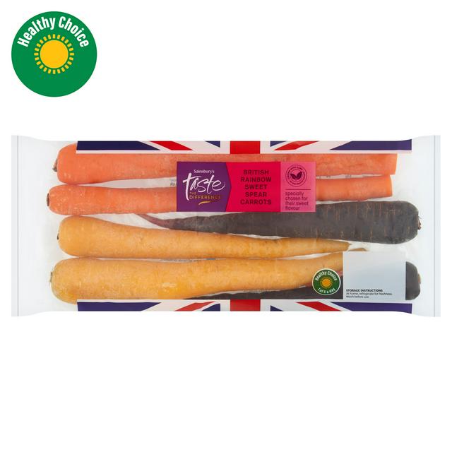 Sainsbury's British Rainbow Sweet Spear Carrots, Taste the Difference - gallery image 1