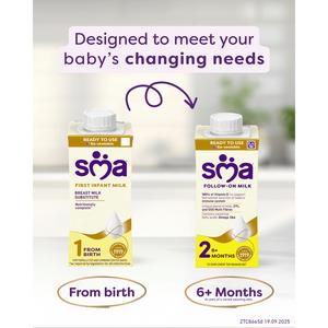 SMA First Infant Baby Milk from birth Ready-to-use formula 200ml - gallery image 4