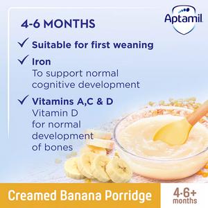 Aptamil Creamed Banana Porridge Baby Cereal 125g - gallery image 2