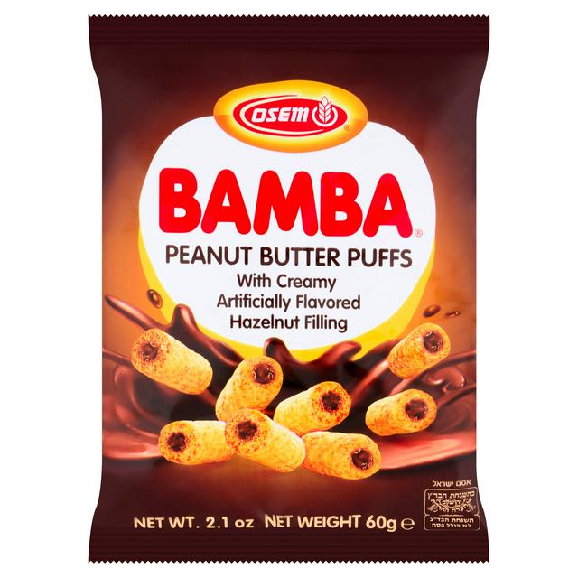 Osem Bamba Peanut Puffs with Creamy Hazelnut Filling 60g - gallery image 1