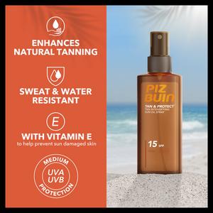 Piz Buin 150ml Tan & Protect Tan Intensifying SPF 15 Sun Oil Lotion - gallery image 2