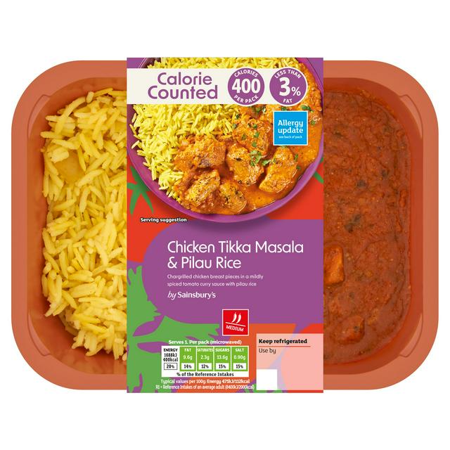 Be good to yourself Sainsbury's Chicken Tikka Masala & Rice, Be Good To Yourself Ready Meal for 1 380g