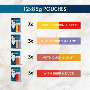 Gourmet Perle Connoisseur's Collection in Gravy Wet Cat Food 12 x 85g - gallery image 5