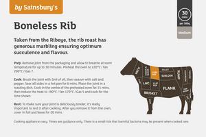 Sainsbury's British or Irish 21 Day Matured Boneless Beef Rib Joint (Approx. 1.25kg) - gallery image 2