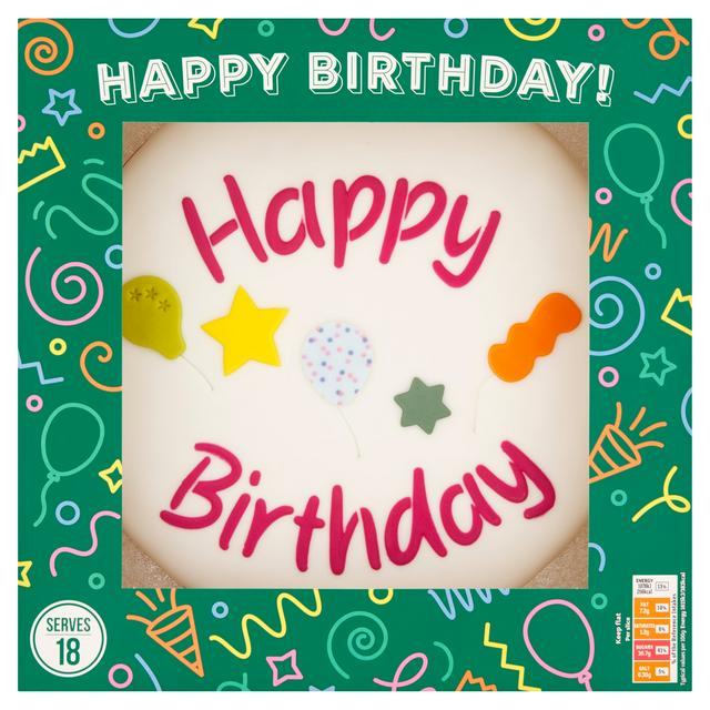 Sainsbury's Happy Birthday Madeira Cake 1.26kg [Serves 18 ...