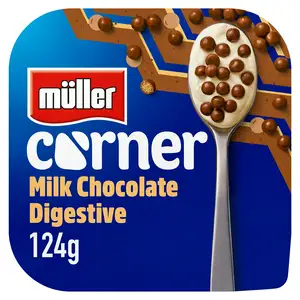 Muller Corner Vanilla Yogurt With Chocolate Digestive Biscuits 124g