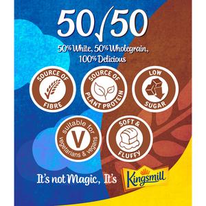 Kingsmill Medium Sliced 50/50 Bread 400g - gallery image 2