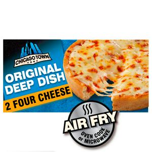 Chicago Town Deep Dish Four Cheese Pizzas x2 (310g) - video