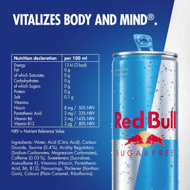 Red Bull Energy Drink Sugar Free 250ml x8 | Sainsbury's
