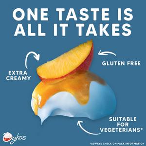 Oykos Peach Luxury Greek Style Yogurt 4x110g - gallery image 2