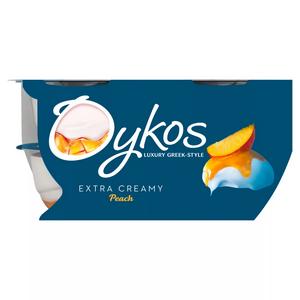 Oykos Peach Luxury Greek Style Yogurt 4x110g - gallery image 5