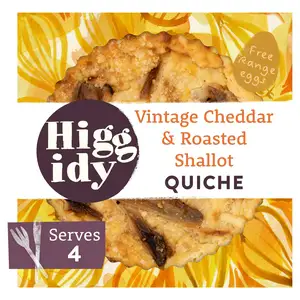 Higgidy Cheddar & Roasted Shallot Quiche 400g