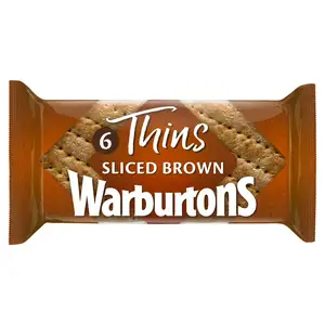 SAINSBURYS > Bakery > Warburtons Brown Sandwich Thins x6