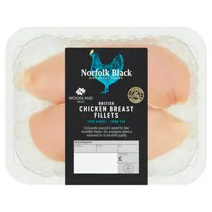 Sainsbury's Free Range corn fed British Chicken Breast Fillets, Norfolk Black x2 (approx. 355g)