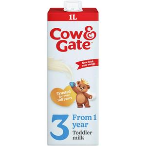 Cow & Gate 3 Toddler Milk Formula Liquid 1+ Years Ready To Feed 1L - video